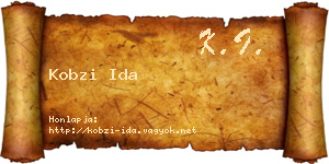 Kobzi Ida névjegykártya