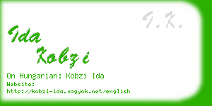 ida kobzi business card